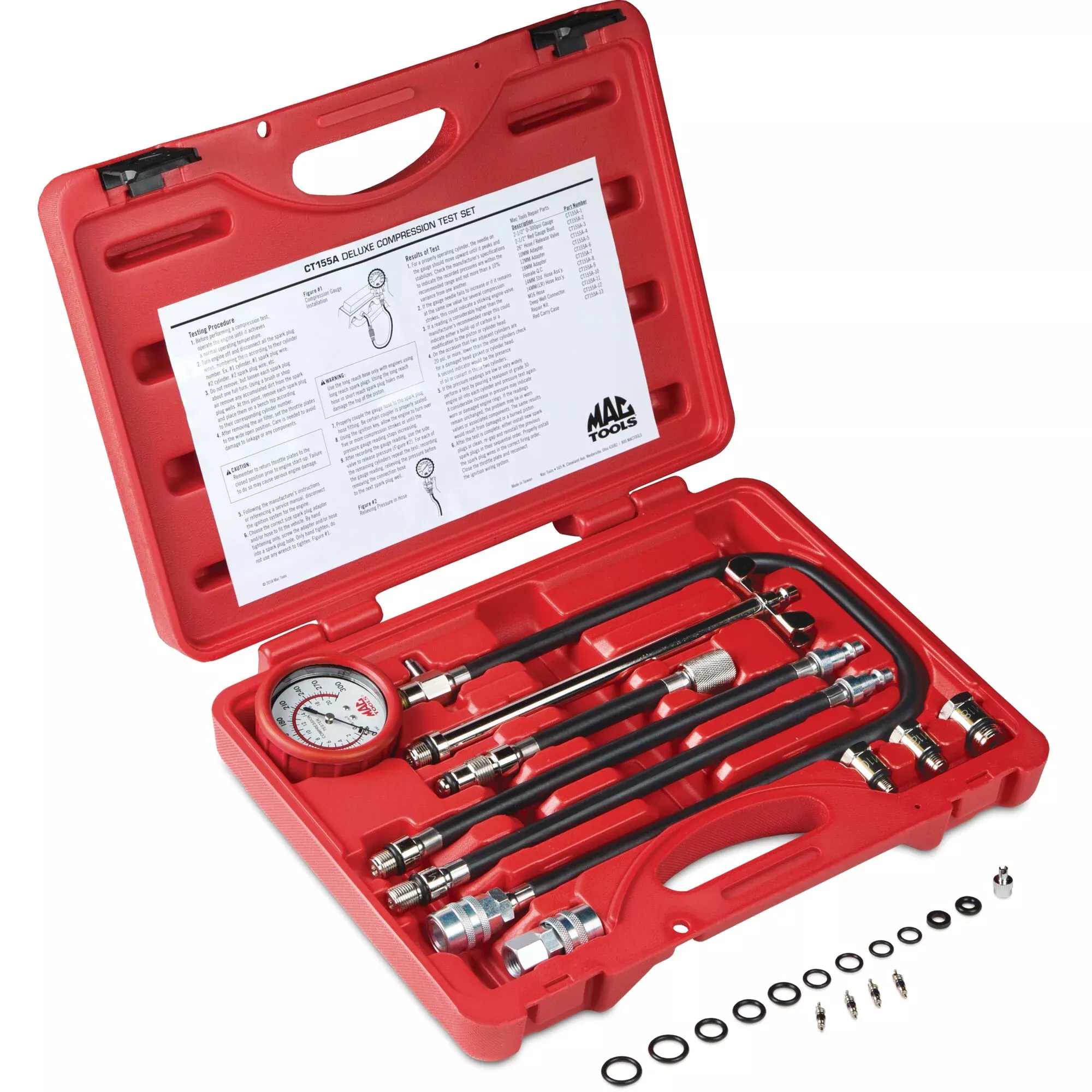 10-PC. Deluxe Compression Test Kit