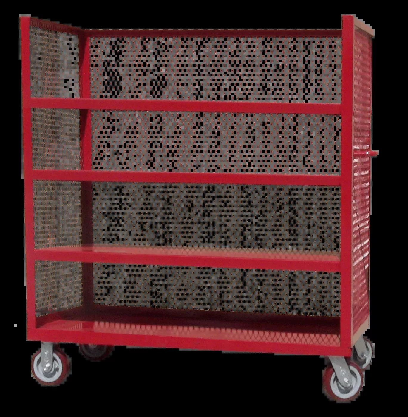 3-Sided Service Cart (4 Shelves)