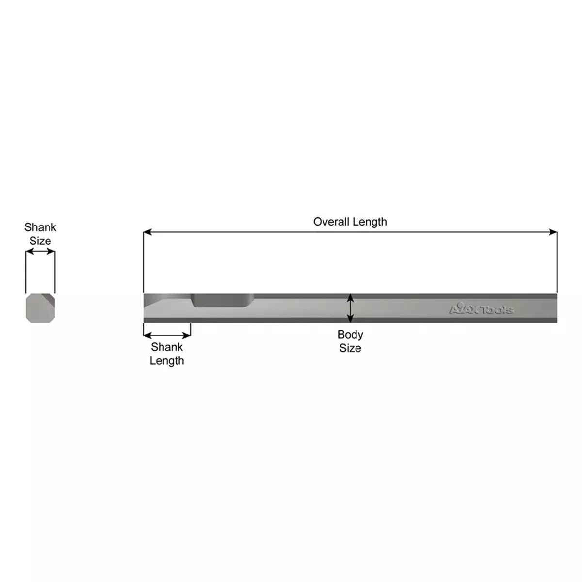 Ajax Tool Works Wide Chisel 7"" OAL