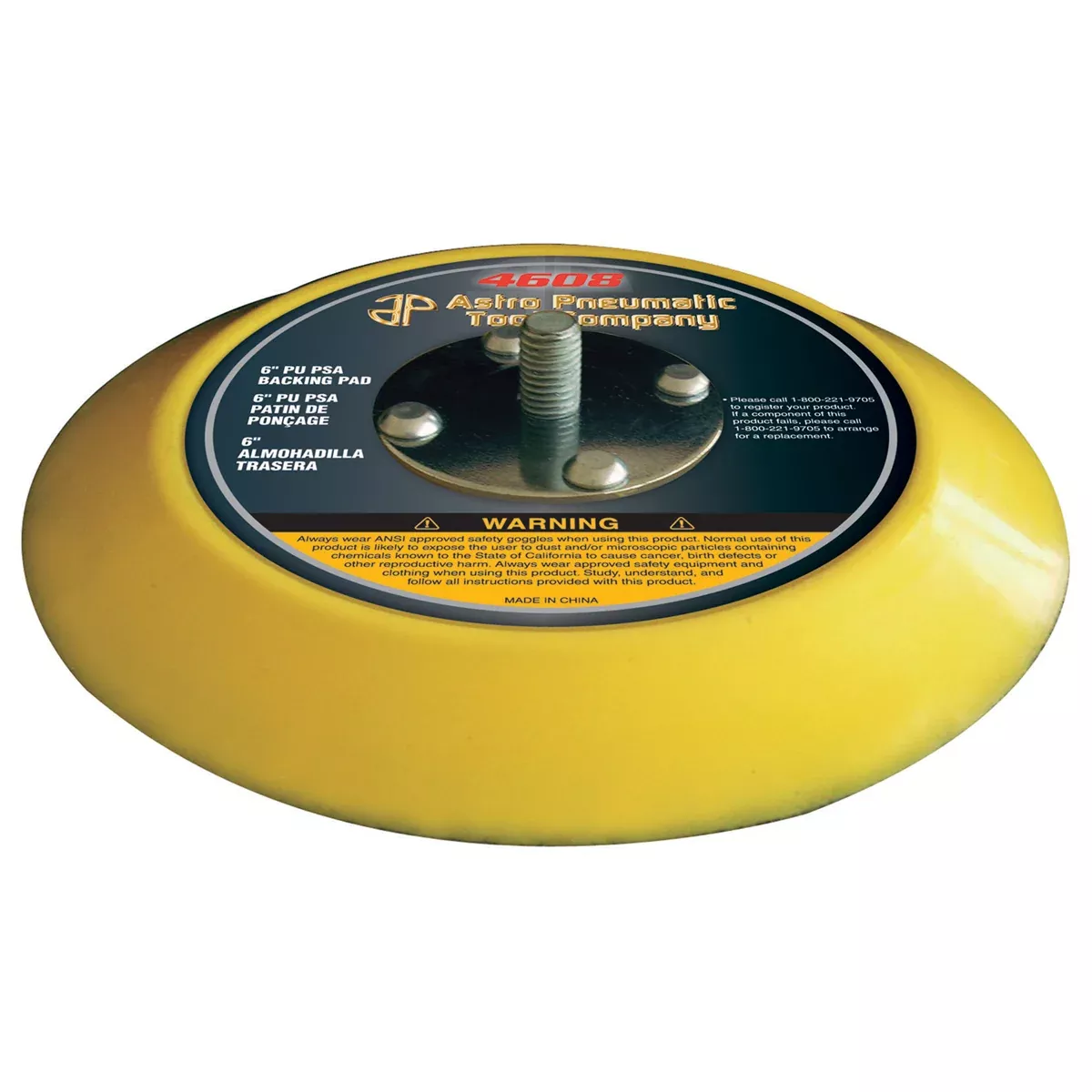 Astro Pneumatic 6"" PSA Backing Pad