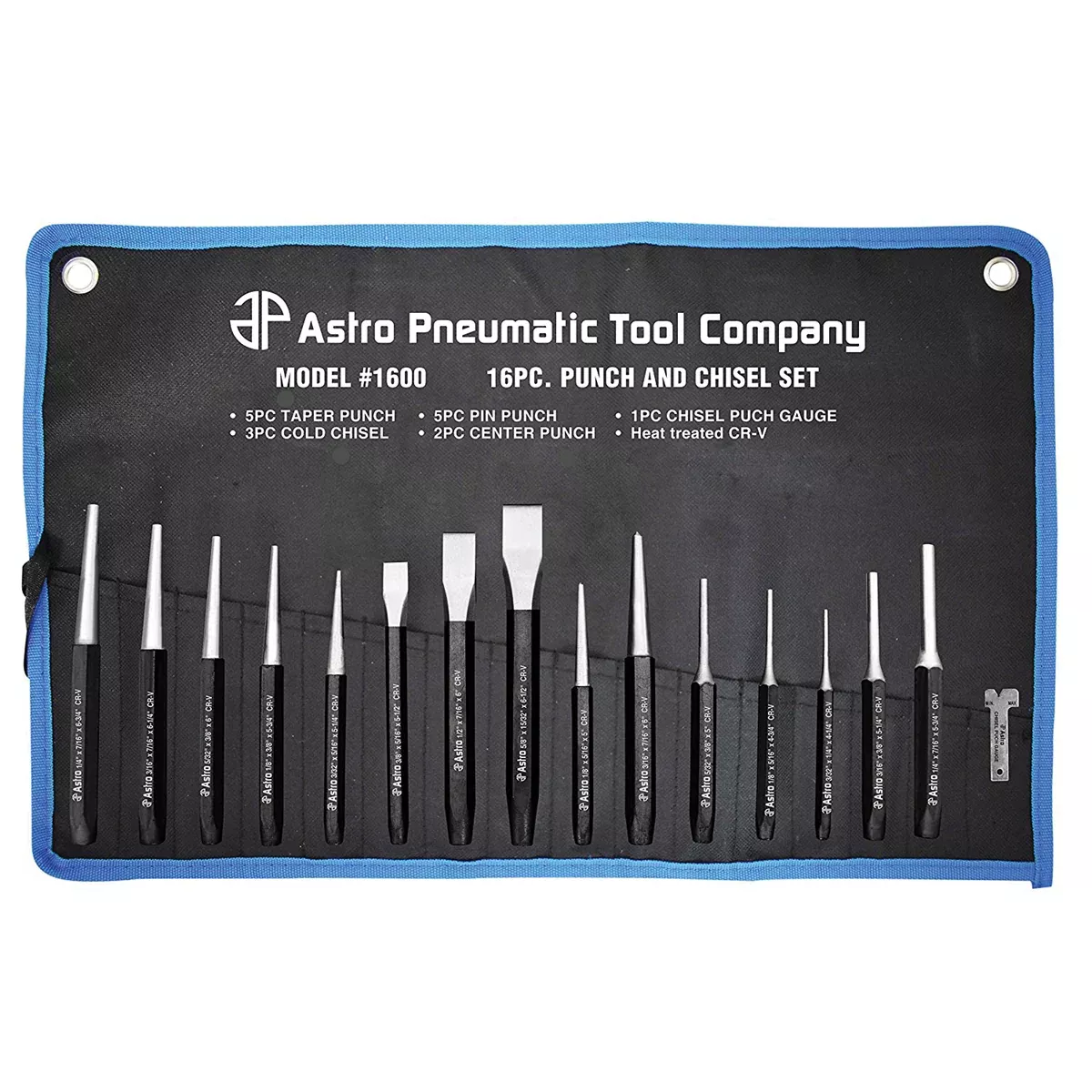 Astro Pneumatic PUNCH + CHIS SET 16PC
