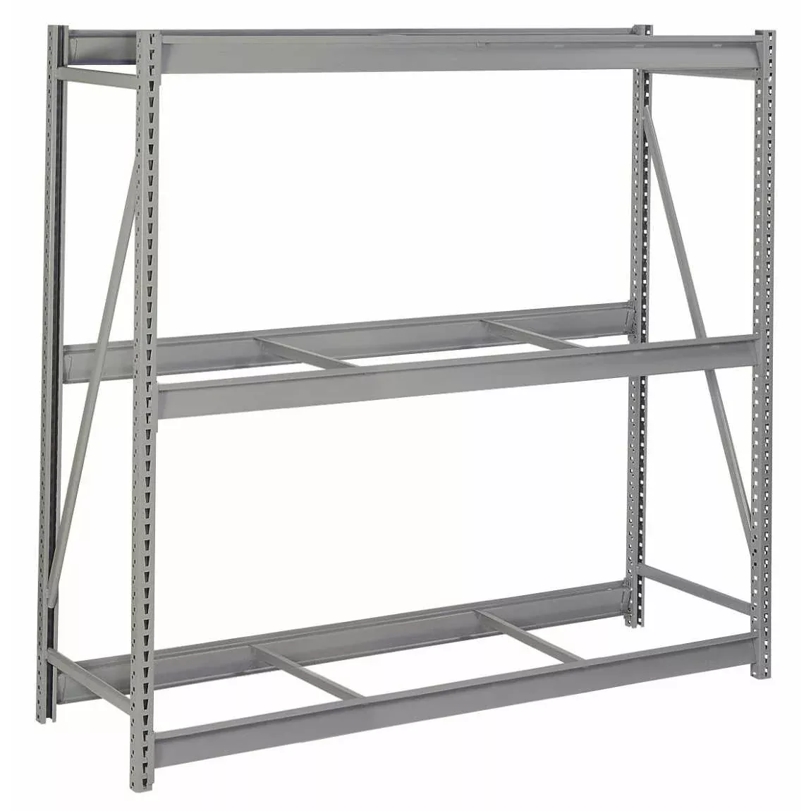 Bulk Storage Rack with Front-to-Back Supports