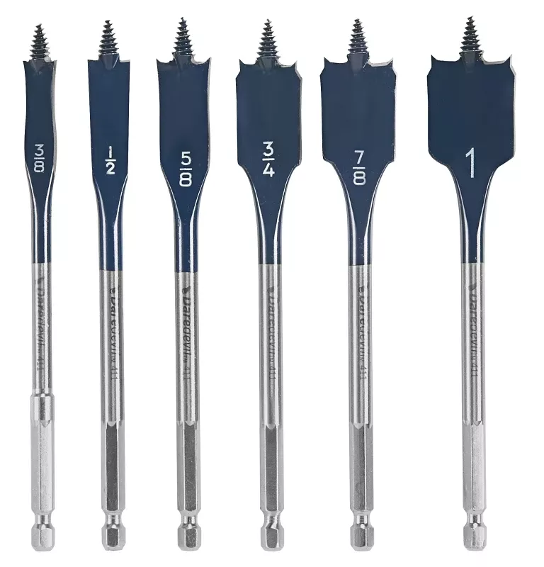 Dare Devil Standard Spade Drill Bit Set, 6-pc.