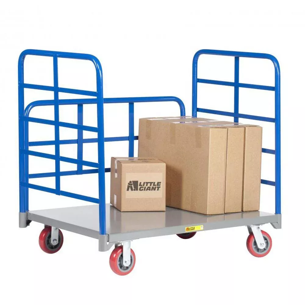 Double End Rack Platform Truck w/ Side Rack