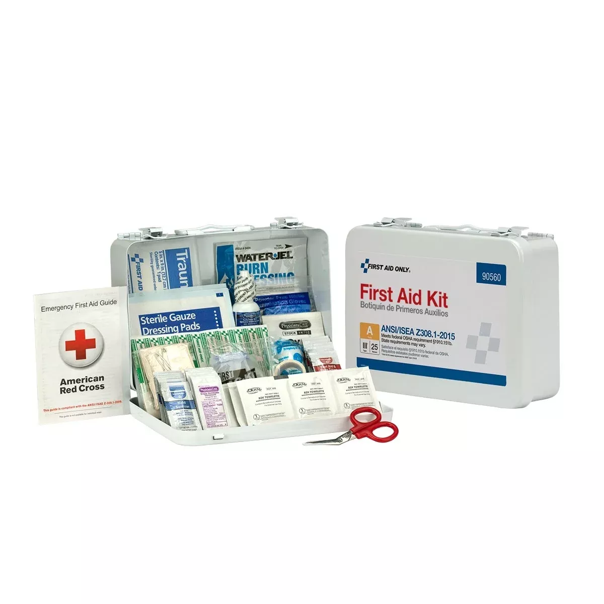 First Aid Only 25 Person First Aid Kit ANSI A Metal Case