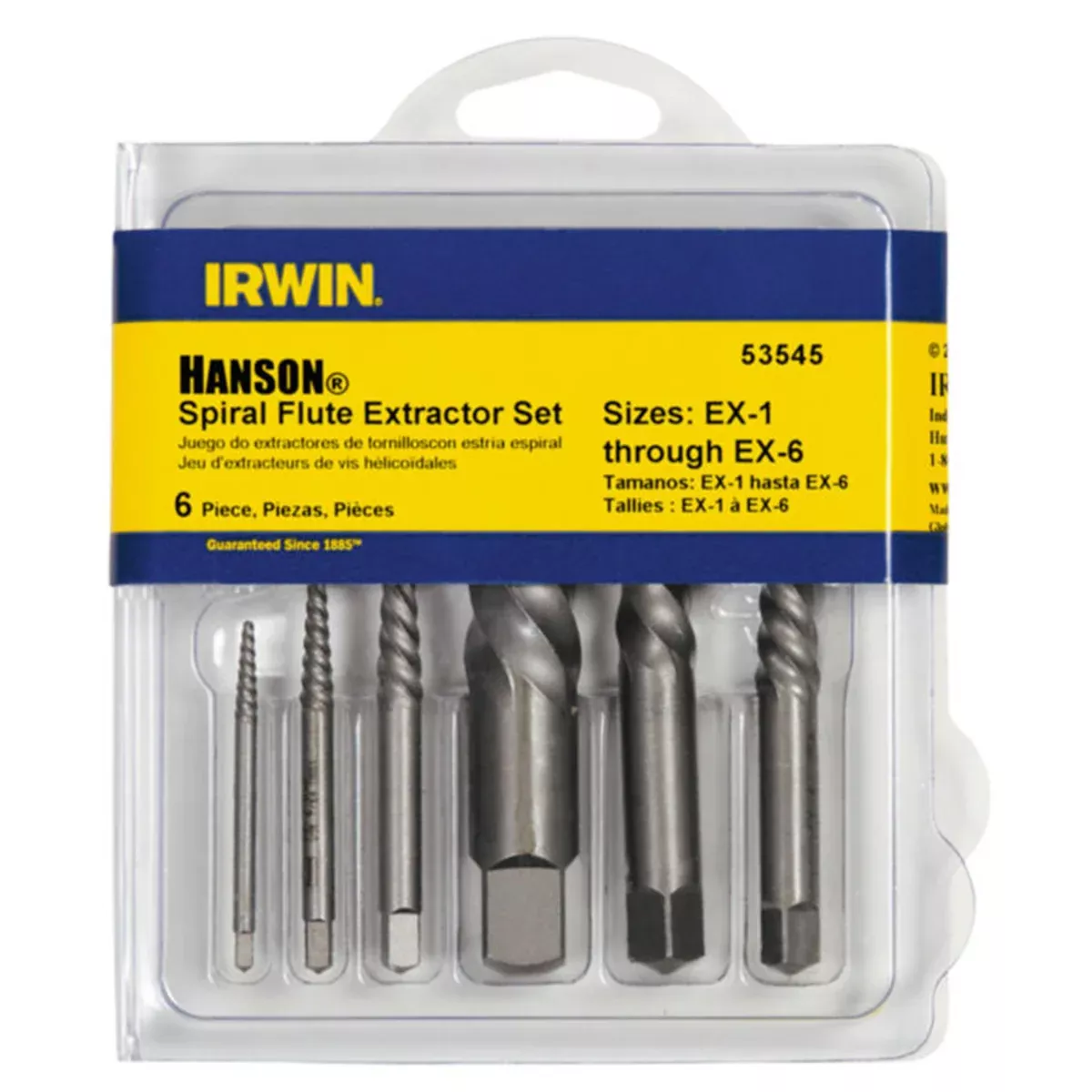 Hanson 6PC SPIRAL EXTRACTOR SET