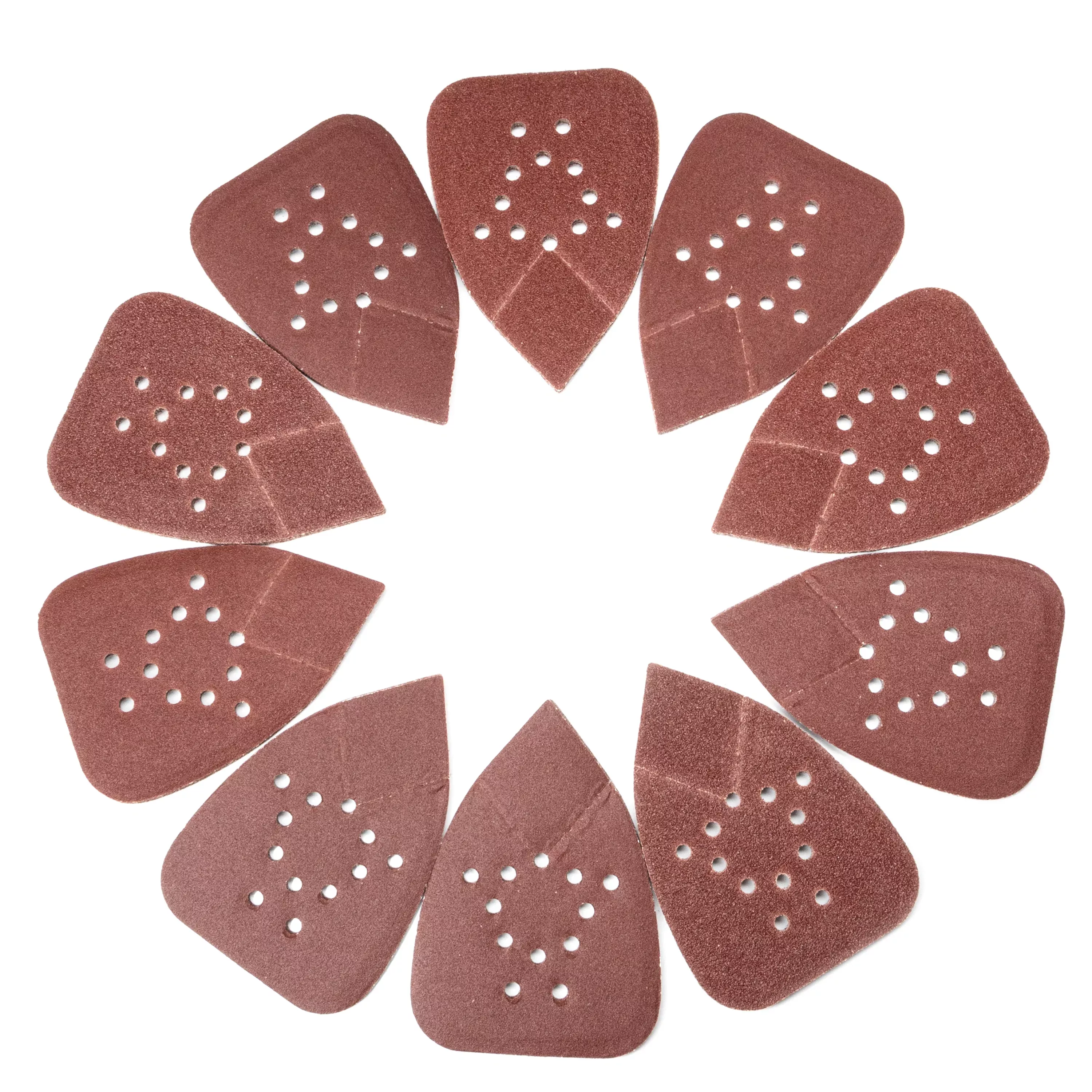 Hook-and-Loop Mouse Sandpaper — Aluminum Oxide, 5 Grits Assorted (50-Piece)