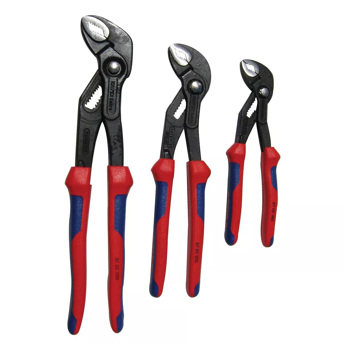 KNIPEX 3PC COBRA CUSHION GRIP PLIER SET