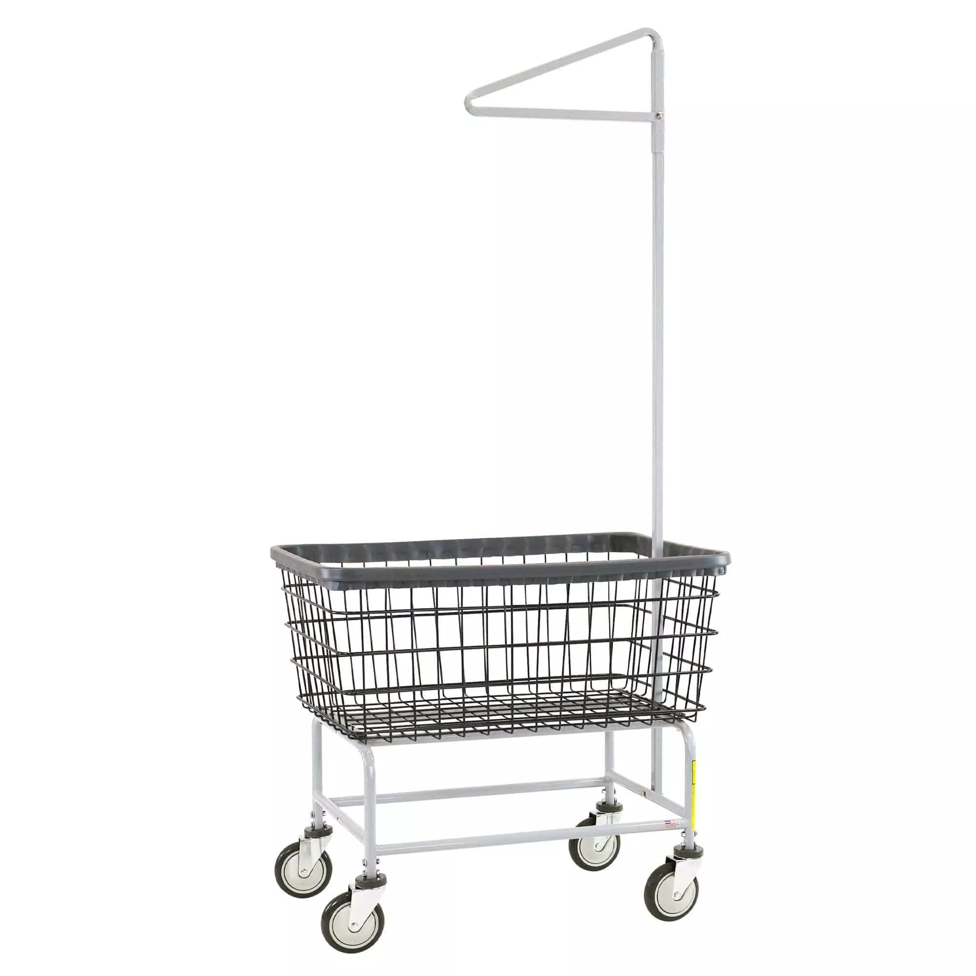 Large Capacity Laundry Cart with Single Pole Rack