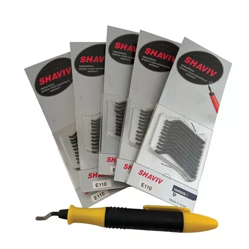 SHAVIV GLO-BURR KIT WITH 50 E110 BLADES