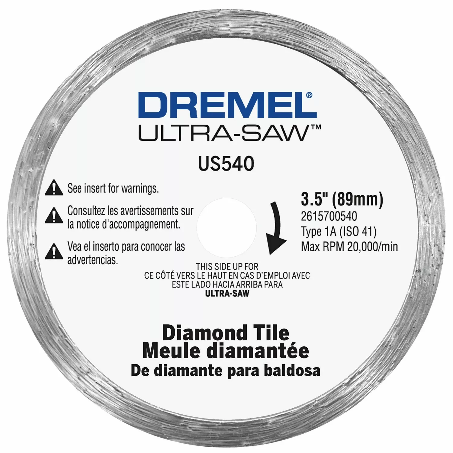 Ultra-saw 3-1/2 In. D X 1/2 In. X 0.0787 In. Thick Diamond Cutting Wheel 1 Pc